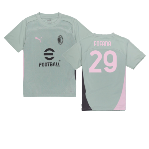 2024-2025 AC Milan Training Shirt (Green Fog) - Kids (Fofana 29)