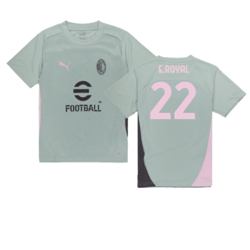 2024-2025 AC Milan Training Shirt (Green Fog) - Kids (E.Royal 22)