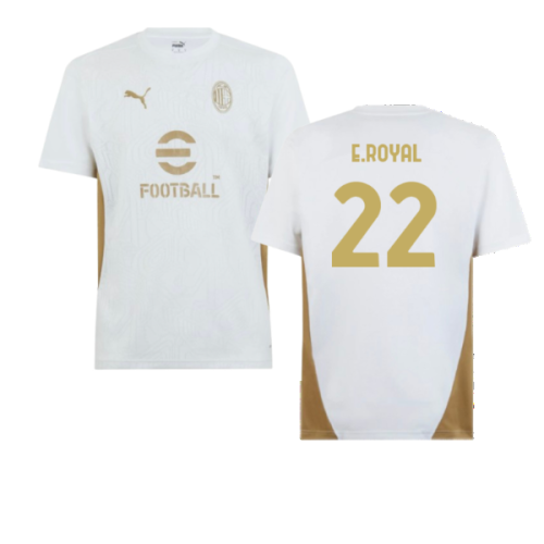 2024-2025 AC Milan Training Shirt (White) (E.Royal 22)