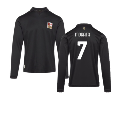 AC Milan 125th Authentic Shirt LS (Black) (Morata 7)