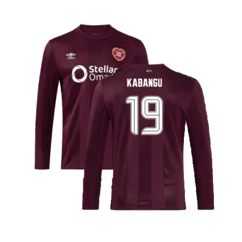 2024-2025 Hearts Long Sleeve Home Shirt (Kabangu 19)