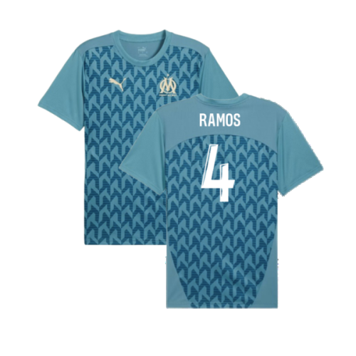 2024-2025 Marseille Pre-Match Shirt (Bold Blue) (Ramos 4)