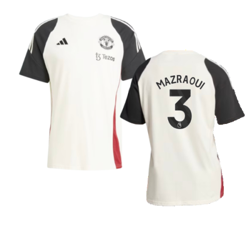 2024-2025 Man Utd Training Tee (Off White) (Mazraoui 3)