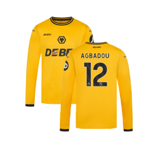 2024-2025 Wolves Long Sleeve Home Shirt (Agbadou 12)