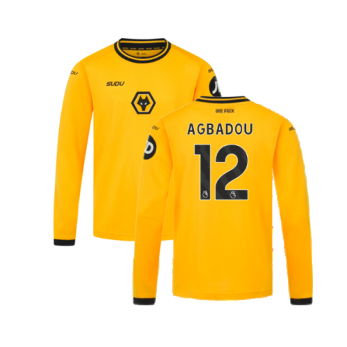 2024-2025 Wolves Long Sleeve Home Shirt (Kids) (Agbadou 12)