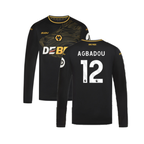 2024-2025 Wolves Long Sleeve Away Shirt (Agbadou 12)