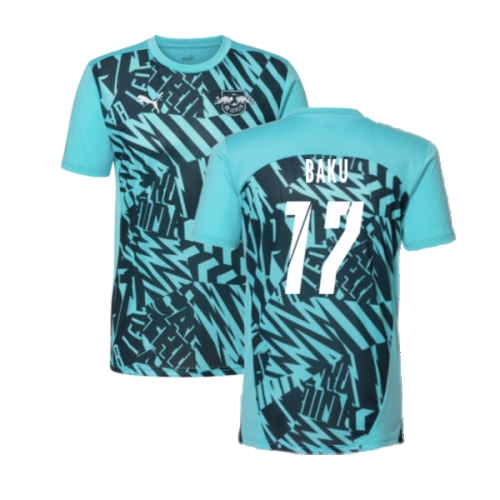 2024-2025 Red Bull Leipzig Pre-Match SS Shirt (Aqua) (Baku 17)