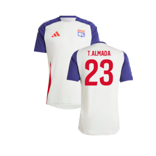 2024-2025 Olympique Lyon Training Jersey (White Tint) (T.Almada 23)