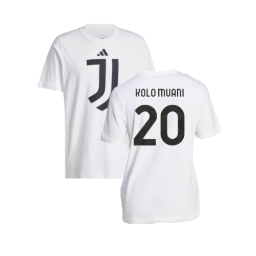 2024-2025 Juventus DNA Graphic Tee (White) (Kolo Muani 20)