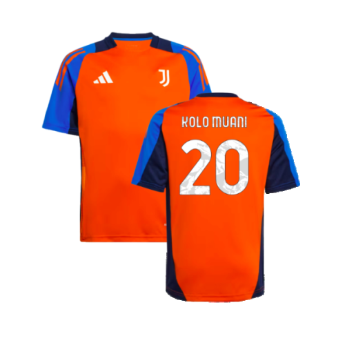 2024-2025 Juventus Training Jersey (Orange) - Kids (Kolo Muani 20)