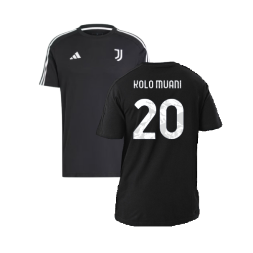 2024-2025 Juventus DNA Tee (Black) (Kolo Muani 20)