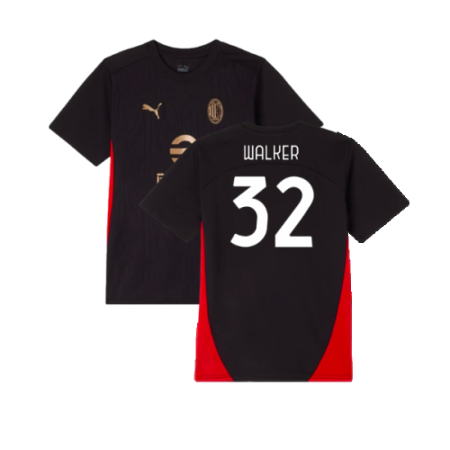 2024-2025 AC Milan Training Shirt (Black) - Kids (Walker 32)