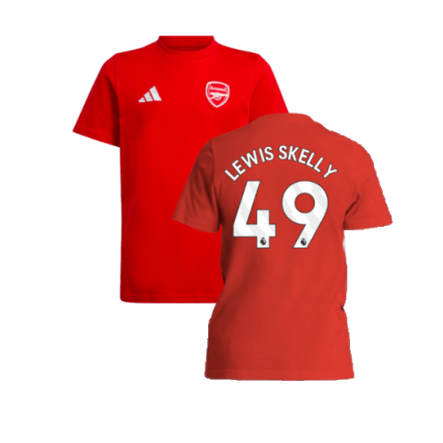2024-2025 Arsenal Tee (Red) - Kids (Lewis Skelly 49)