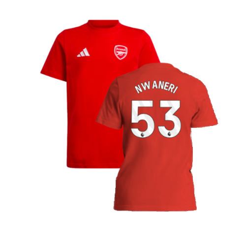 2024-2025 Arsenal Tee (Red) - Kids (Nwaneri 53)