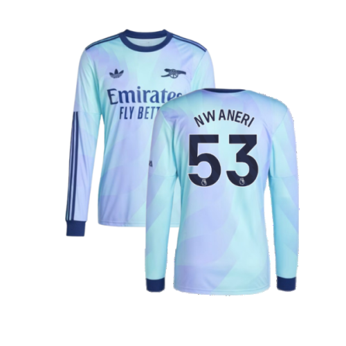 2024-2025 Arsenal Long Sleeve Third Shirt (Nwaneri 53)