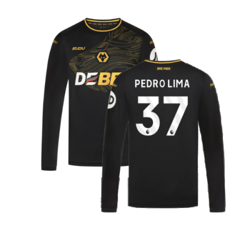 2024-2025 Wolves Long Sleeve Away Shirt (Pedro Lima 37)