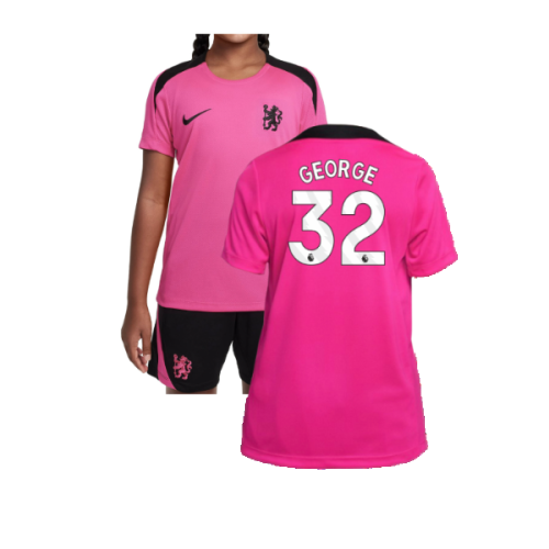 2024-2025 Chelsea Strike Dri-Fit Training Shirt (Pink) - Kids (George 32)