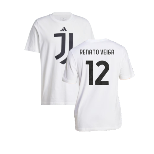 2024-2025 Juventus DNA Graphic Tee (White) (Renato Veiga 12)