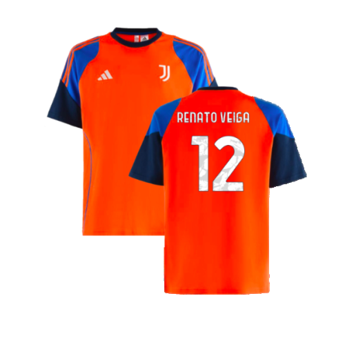 2024-2025 Juventus Training Tee (Orange) (Renato Veiga 12)