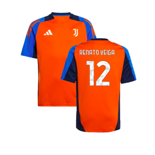 2024-2025 Juventus Training Jersey (Orange) - Kids (Renato Veiga 12)