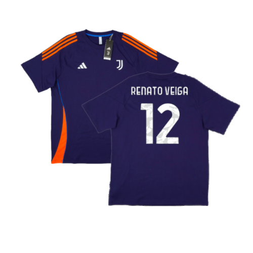 2024-2025 Juventus Training Tee (Navy) (Renato Veiga 12)