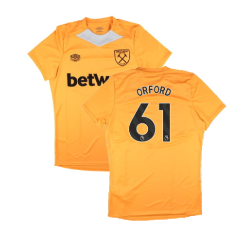 2024-2025 West Ham Training Jersey (Orange) (Orford 61)
