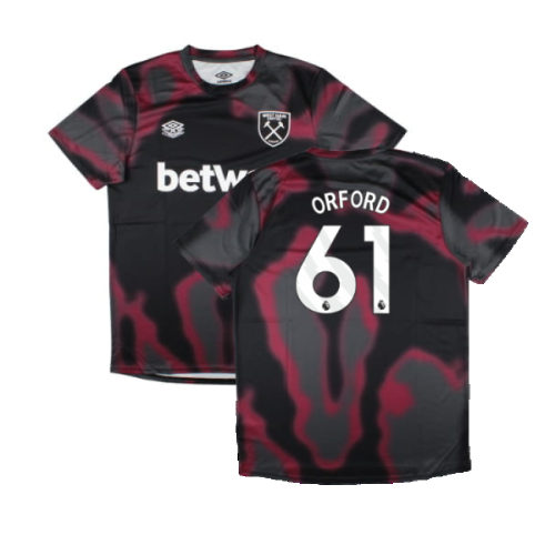 2024-2025 West Ham Warm Up Jersey (Black) (Orford 61)
