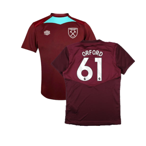 2024-2025 West Ham Training Jersey (Wine) - Kids (Orford 61)