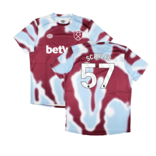 2024-2025 West Ham Warm Up Jersey (New Claret) (Scarles 57)