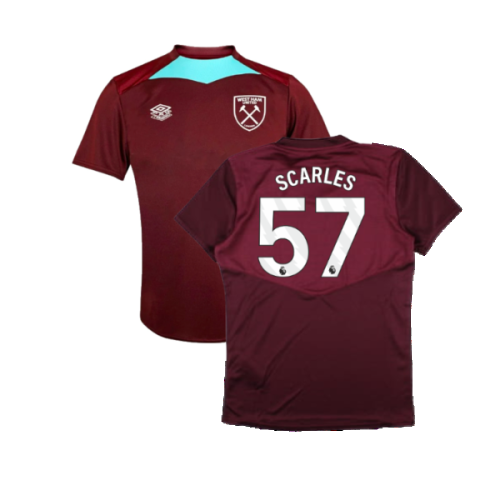 2024-2025 West Ham Training Jersey (Wine) - Kids (Scarles 57)