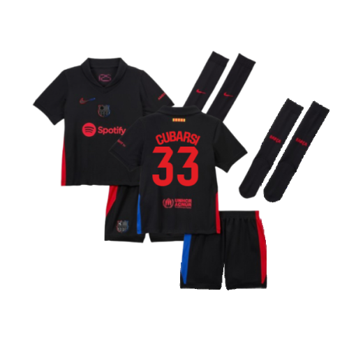 2024-2025 Barcelona Away Little Boys Mini Kit (Cubarsi 33)