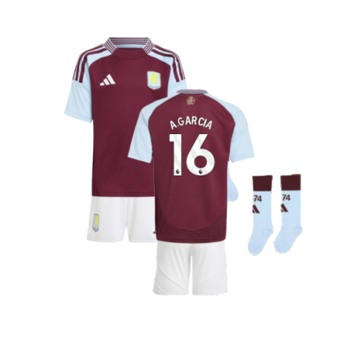 2024-2025 Aston Villa Home Mini Kit (A.Garcia 16)