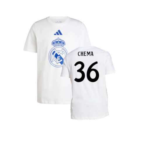 2024-2025 Real Madrid DNA Graphic Tee (White) (Chema 36)