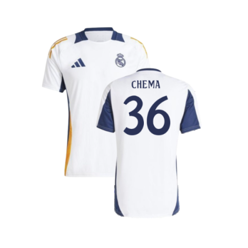 2024-2025 Real Madrid Training Tee (White) (Chema 36)