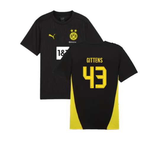 2024-2025 Borussia Dortmund Training Shirt (Black) - Kids (Gittens 43)