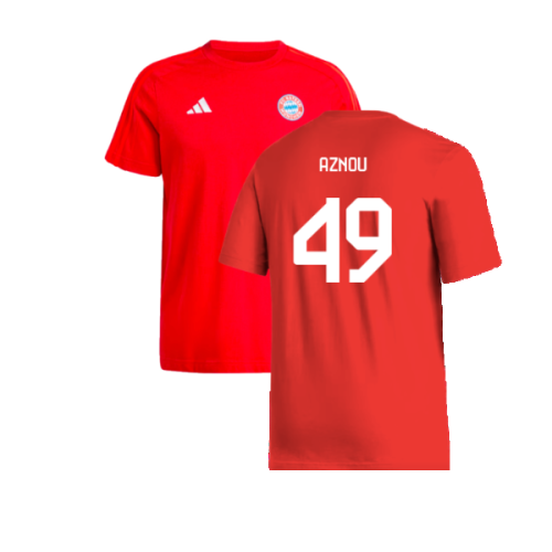2024-2025 Bayern Munich DNA Tee (Red) (Aznou 49)