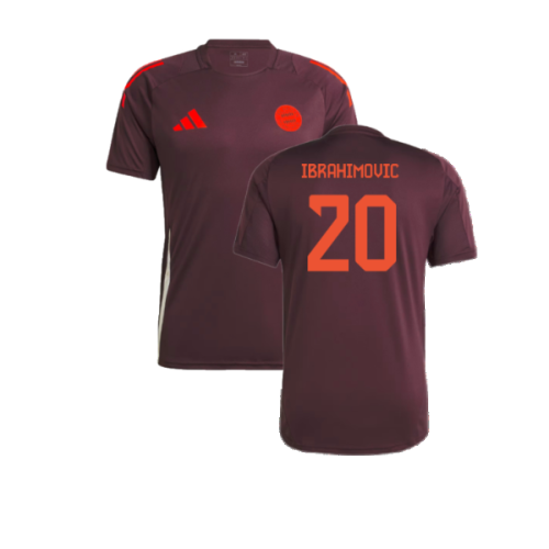 2024-2025 Bayern Munich Training Tee (Shadow Maroon) (Ibrahimovic 20)