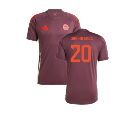 2024-2025 Bayern Munich Training Shirt (Shadow Maroon) (Ibrahimovic 20)