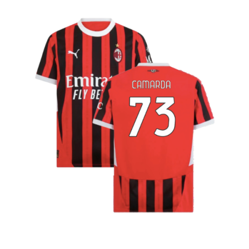 2024-2025 AC Milan Home Shirt (Camarda 73)