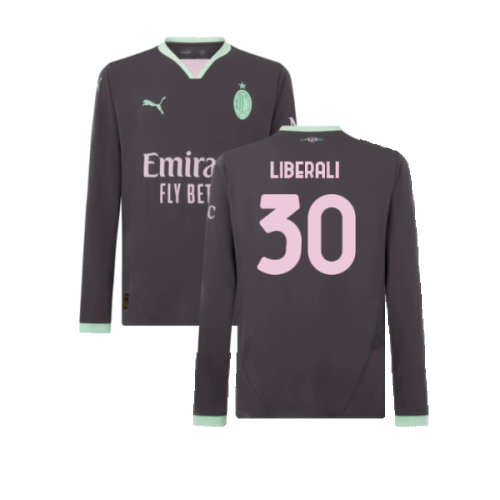 2024-2025 AC Milan Third Long Sleeve Shirt (Liberali 30)