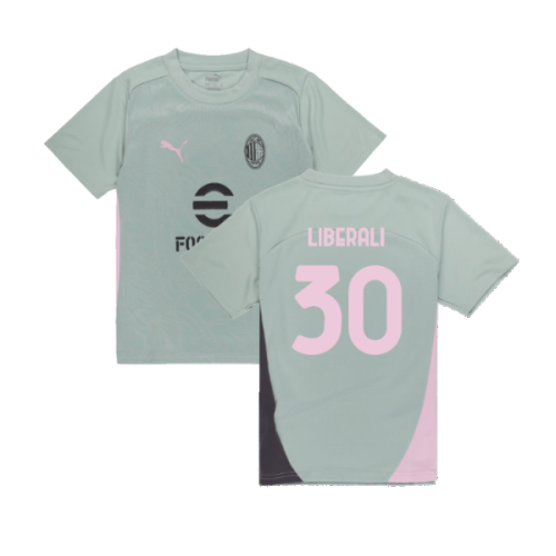 2024-2025 AC Milan Training Shirt (Green Fog) - Kids (Liberali 30)