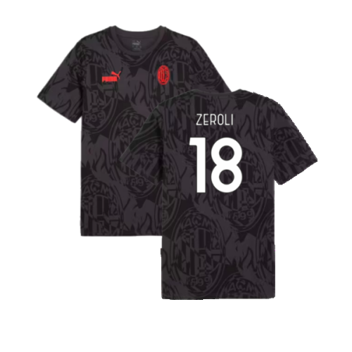 2024-2025 AC Milan ftblCulture Tee AOP (Black) (Zeroli 18)