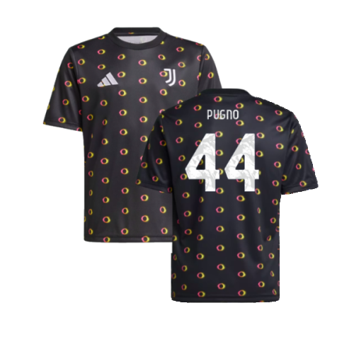 2024-2025 Juventus Pre-Match Shirt (Black) - Kids (Pugno 44)