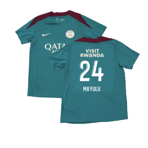 2024-2025 PSG Strike Dri-Fit Training Shirt (Teal) - Kids (Mayulu 24)