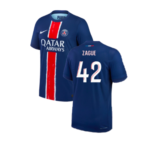 2024-2025 PSG Home Authentic Match Shirt (Zague 42)