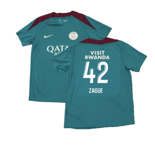 2024-2025 PSG Strike Dri-Fit Training Shirt (Teal) - Kids (Zague 42)