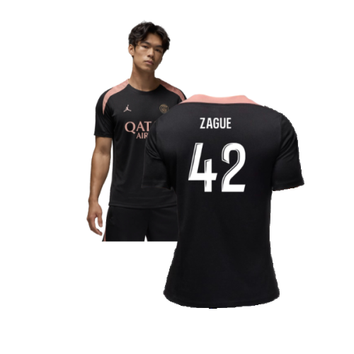 2024-2025 PSG Strike Third Dri-FIT Training Shirt (Black) (Zague 42)