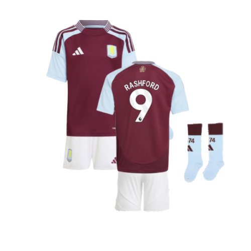 2024-2025 Aston Villa Home Mini Kit (Rashford 9)