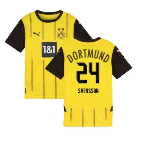 2024-2025 Borussia Dortmund Home Shirt (Kids) (Svensson 24)