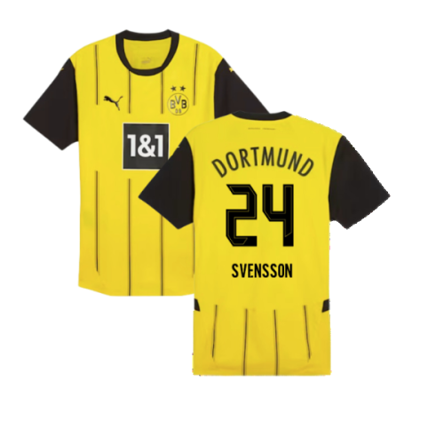 2024-2025 Borussia Dortmund Authentic Home Shirt (Svensson 24)